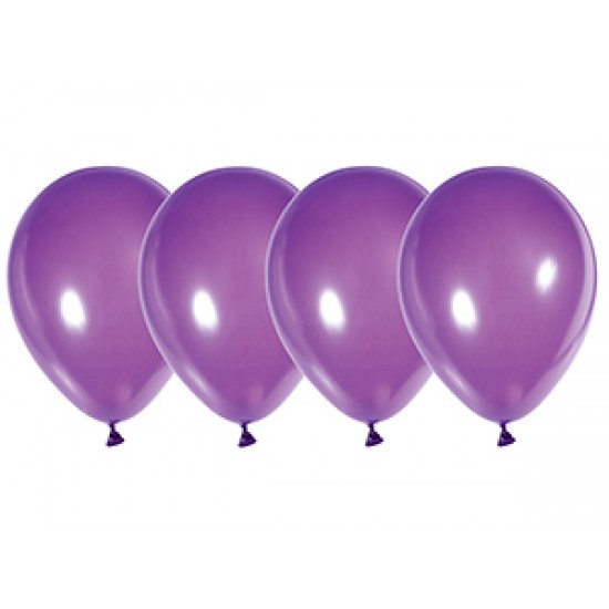 Воздушные шары без рисунка, Воздушный шар латексный 10", стандарт (ПАСТЕЛЬ), 50 шт/упак. Фиолетовый,  (50 шт.), 2.40 р. за 1 шт.