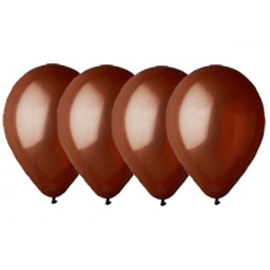 Воздушные шары без рисунка, Воздушный шар латексный 10", стандарт люкс (ПАСТЕЛЬ), 50 шт/упак. Мокко коричневый,  (50 шт.), 2.40 р. за 1 шт.