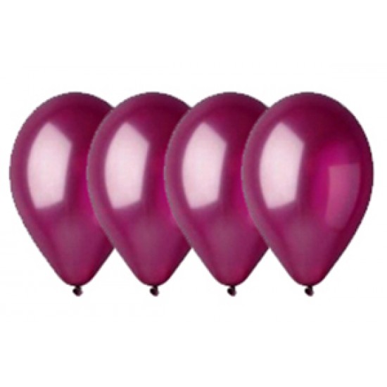 Воздушные шары без рисунка, Воздушный шар латексный 12", стандарт люкс (ПАСТЕЛЬ), 50 шт/упак. Бургундский,  (50 шт.), 4 р. за 1 шт.