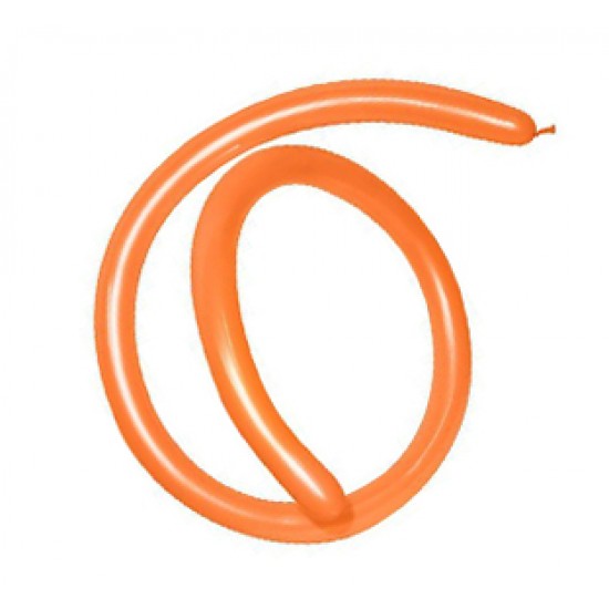 ШДМ, (ШДМ 260) Воздушный шар латексный для моделирования, стандарт (ПАСТЕЛЬ), 100 шт/упак. Оранжевый,  (100 шт.), 2.64 р. за 1 шт.